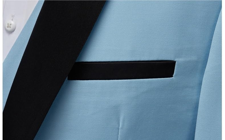 Business Men’s Slim Fit 3 Piece Suit Set with Pants Vest Formal Tuxedo Wedding Party Prom Groom Suit(Gray,Large)3