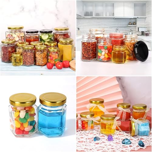 Image of 30 pcs Glass Mason Jars 100 ML Mini Jars with Metal Airtight Lid, for Jam, Jelly, Crafts, Spices, Dry Food Storage,for Baby Food, Crafts, Spices, Dry Food Storage (30, 100ml)