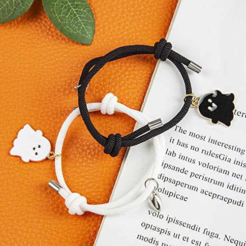 FLYXLH Matching Bracelets for Couples - Magnetic Couple Bracelet Set, Couple Bracelets for Boyfriend and Girlfriend lover (ghost) - Image 4