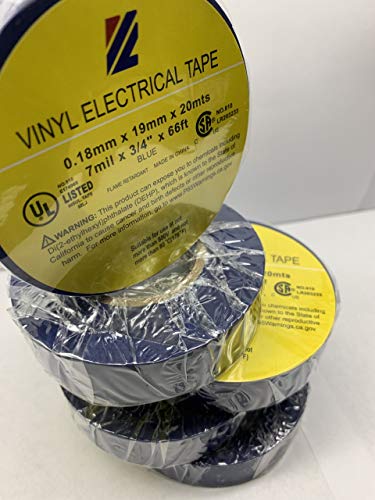 Image of Generic ALLTAPESDEPOT Electrical Tape 1 /2 inches x 66 FT Pack of 1 ROLL, Dark Blue