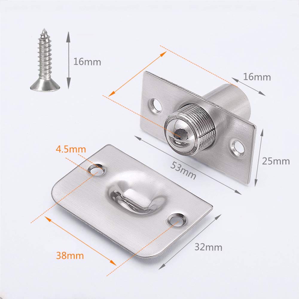 2 Chiusure A Sfera Per Porte - Acciaio Inox, Regolabili, Per Armadi E Mobili - Foto 6