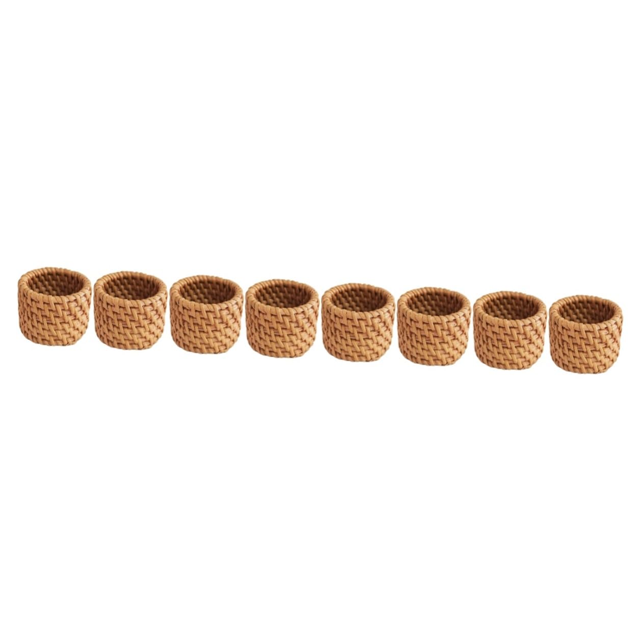 TOPBATHY 8piezas Anillos De Rattan para Servilletas Decorativos Hebillas Resistentes para Servilletas Bodas y Decoración De Mesa