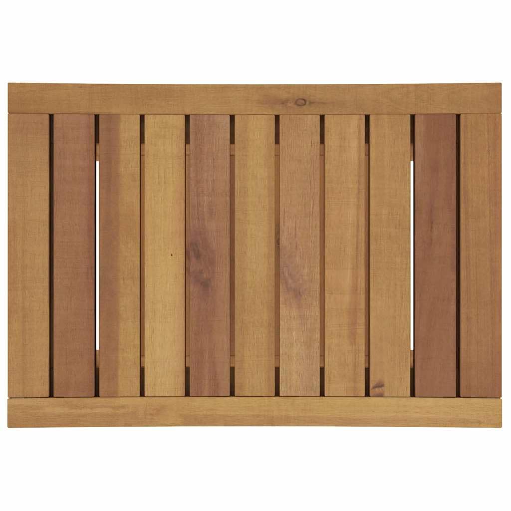 Badezimmer-Beistelltisch aus massivem Teakholz 50x35x45 cm mit Ablagefläche für Badzubehör und Handtücher platzsparend robust für Dusche, Waschbecken, WC und Gäste-WC