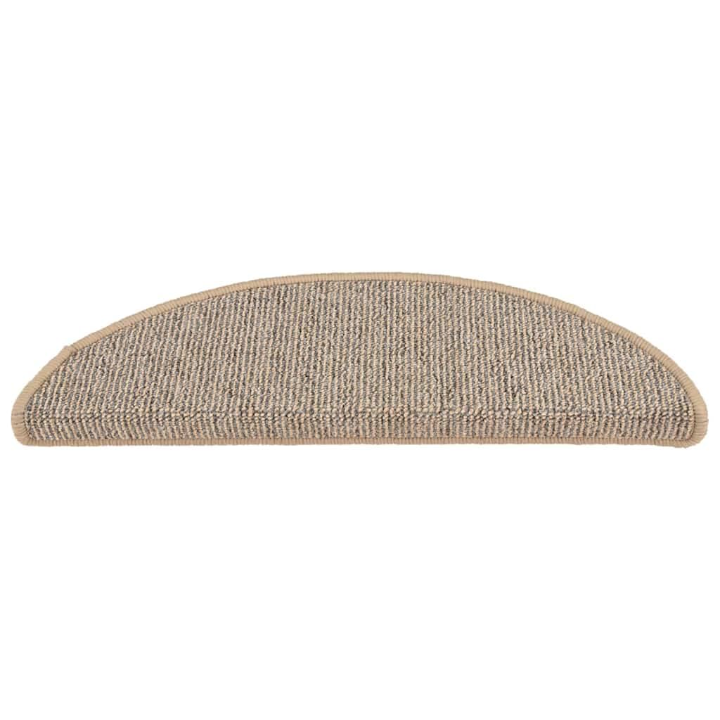 Maty Na Schody 15 Szt. 56x17x3 cm Brązowe Półokrągłe Antypoślizgowe