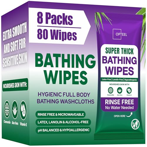 OPTEEL Super Thick Bathing Wipes for Adults...