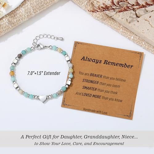 TONY & SANDY Dainty Gemstone Bracelets for Teen Girls - Sweet Gifts for Kids Daughter Granddaughter Niece Sister on Birthday Graduation Valentines Christmas Easter Stocking Stuffers4