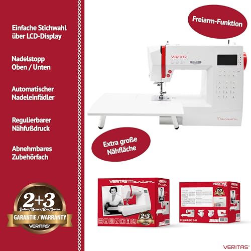 Veritas Nähmaschine Marion Computer-Nähmaschine mit 310 Programmen