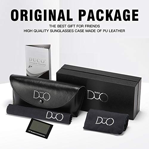 DUCO Gepolariseerde zonnebril voor heren met rechthoekig metalen frame en koolstofvezel brilpoten UV400 CAT 3 CE 8206 - Image 7