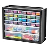 IRIS USA Small Parts Storage Cabinet, Made in USA, 36-Drawer Organizer for Hardware, Electronics, Screws, Nuts & Bolts, Beads, Craft Supplies, Teacher Toolbox, Garage & Workshop Storage – Black