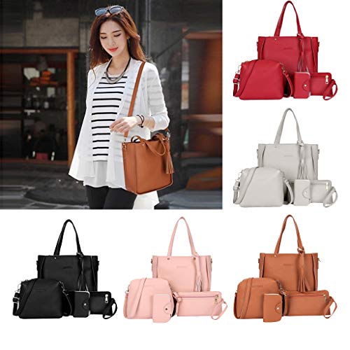 kowaku 3x 4 em 1 Bolsas Femininas de Couro Bolsa Impermeável Bolsa de Ombro para Trabalho