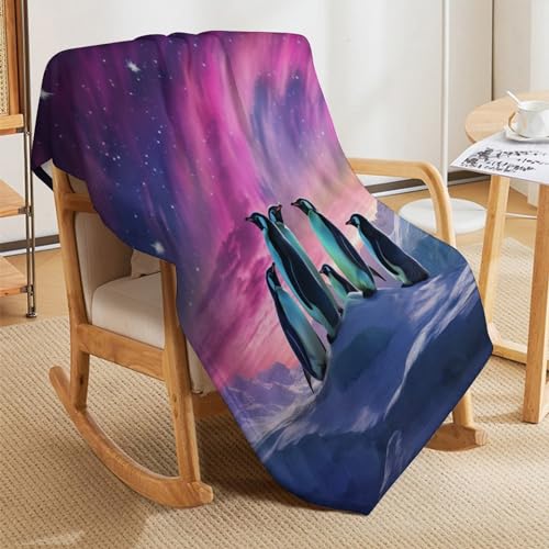 Couverture pingouin chaude contre le froid nocturne sur lit et sofa - 8