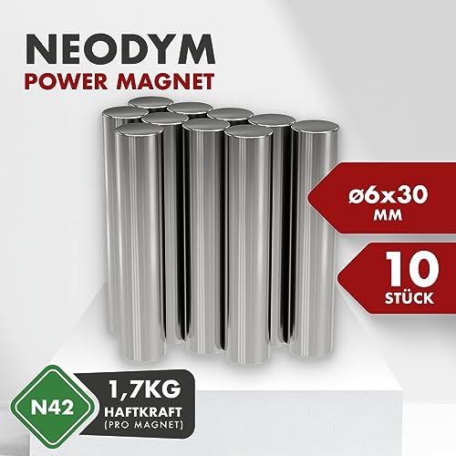 MTS Magnete Imanes Redondos de Neodimio en acabado plateado brillante y elegante 3