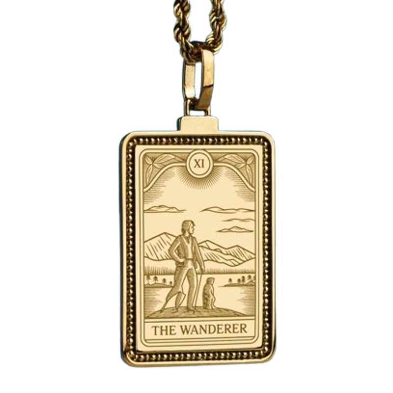 Collier pendentif Wanderer en argent plaqué or pour vos tenues décontractées et chics