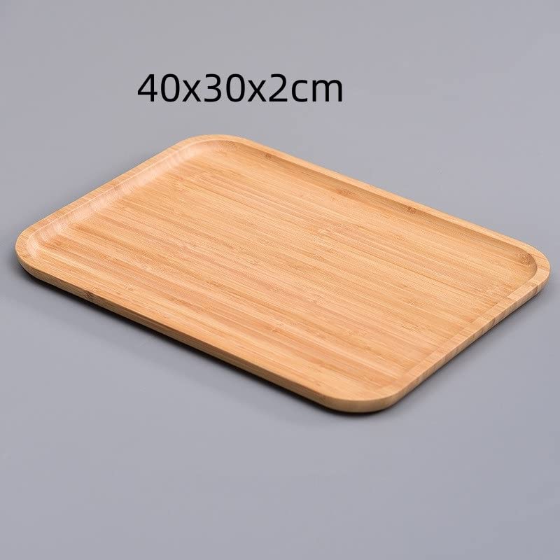 Plateau de service en bambou pour comptoir de salle de bain, réservoir de toilettes, plateau de service (40 x 30 x 2 cm) – Slish & Functal Home Decor