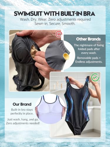 Image of Bathing Suits for Women High Waisted Swimsuits Tummy Control Two Piece Tankini Ruffled Top with Swim Bottom Bathing Suits
