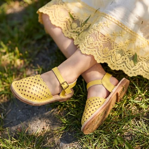 Image of THEE BRON Toddler Girls Espadrilles Sandals Hollow Out Rustic Dress Shoes
