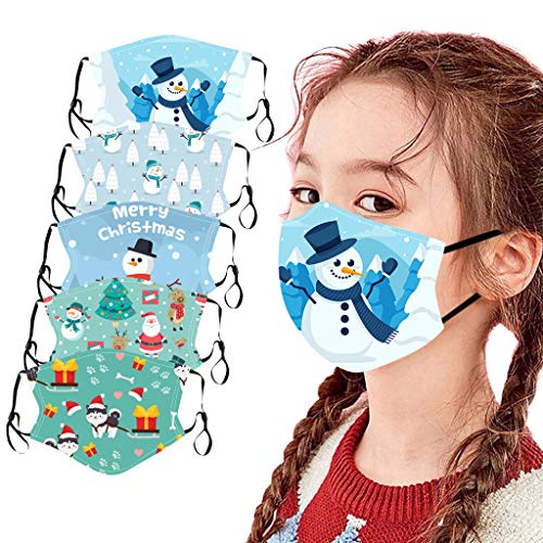  5 Pcs Enfants Visage Réutilisable Bandanas Res...