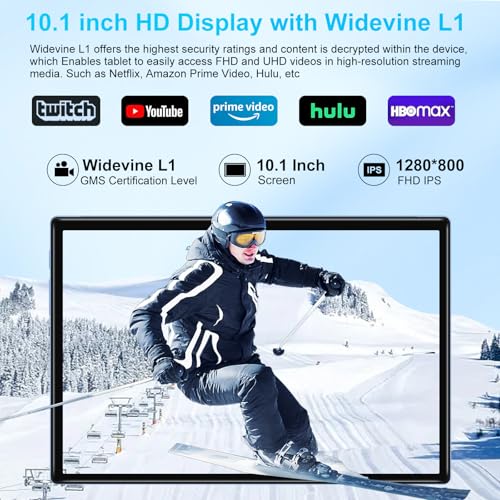 Image of 2026 Tablet, 10 Inch Android 15 Tablets 22GB+128GB+1TB Expand, 2-in-1 Octa-Core Electronic Tablet with Keyboard Mouse Case, 8000mAh Battery, 1280x800 HD IPS Display, GPS,Widevine L1, Metal Body -Blue