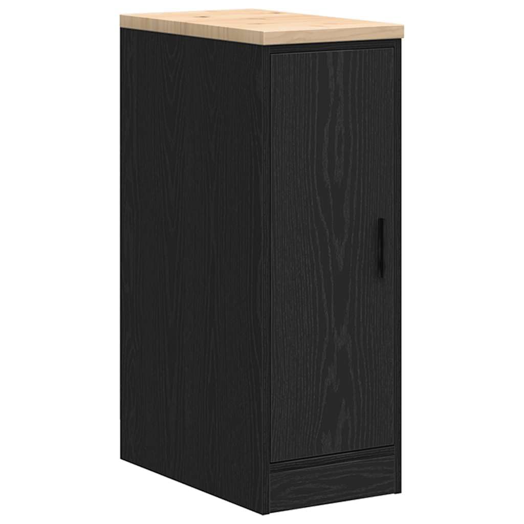 vidaXL Garagen-Aufbewahrungsschrank Schwarz Massivholz Kiefer, Schrank, Werkzeugschrank, Lagerschrank, Garagenschrank, Aufbewahrungsschrank