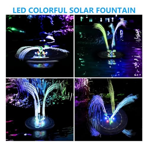 Fuente de agua con energía solar de 6 W y panel independiente con cable 7