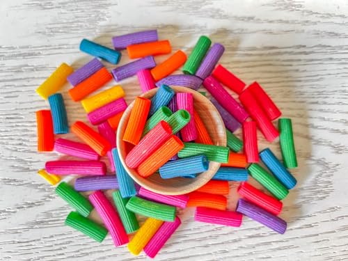 Image of 4 Cups of Rainbow Pasta Sensory Bin Filler for Sensory Table (Pack of 3)