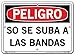 Vestil Spanish Danger Sign SI-D-36-B-AL-040-S, Keep Off Conveyor, SO SE SUBA A LAS BANDAS, 12.5X9.5 ALUMINUM .040