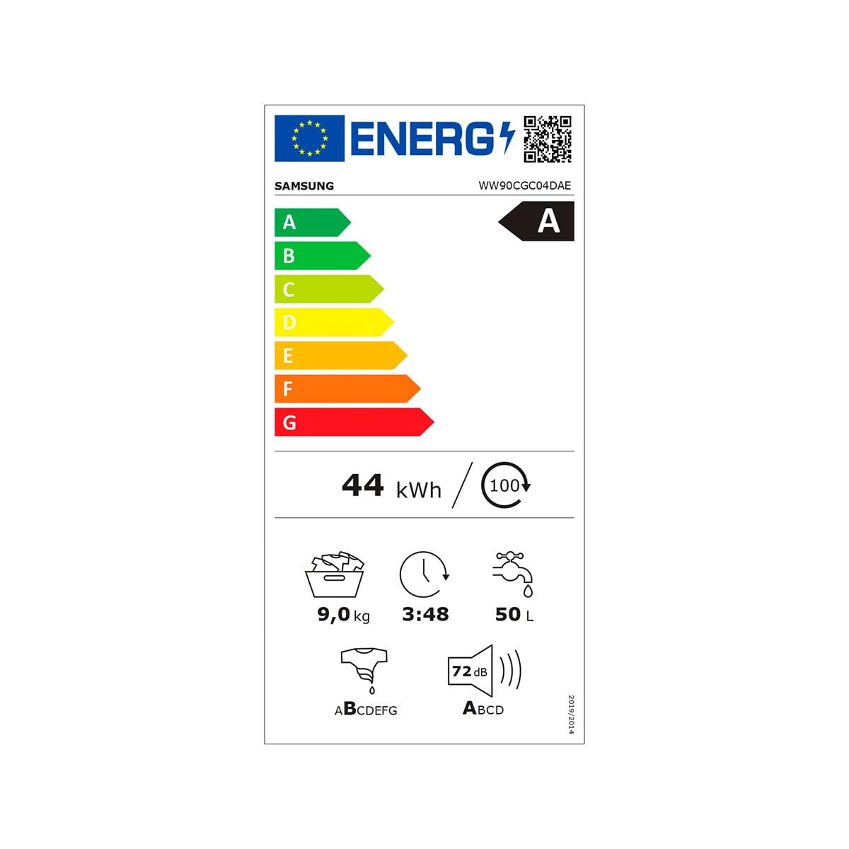 SAMSUNG Lavadora EcoBubble 9 Kg Blanca - WW90CGC04DAE