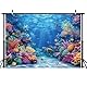 LYWYGG 7x5FT Unterwasserwelt Hintergrund Tiefes Meer Sonnenschein Unterwasser Aquarium Fotografie Geburtstagsfeier Hintergrund Fotografie Studio Fotografie Prop CP-638