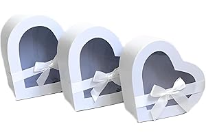 BBJ WRAPS Heart Shaped Boxes for Flowers Packaging