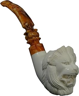 Genuine Meerschaum Pipe with Lion Head