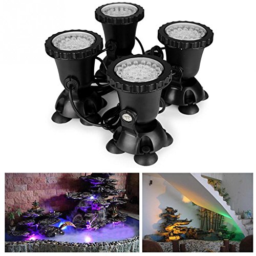 Buy RAISSER® 4Pcs LED RGB Colorful gradually change color Pond Spot