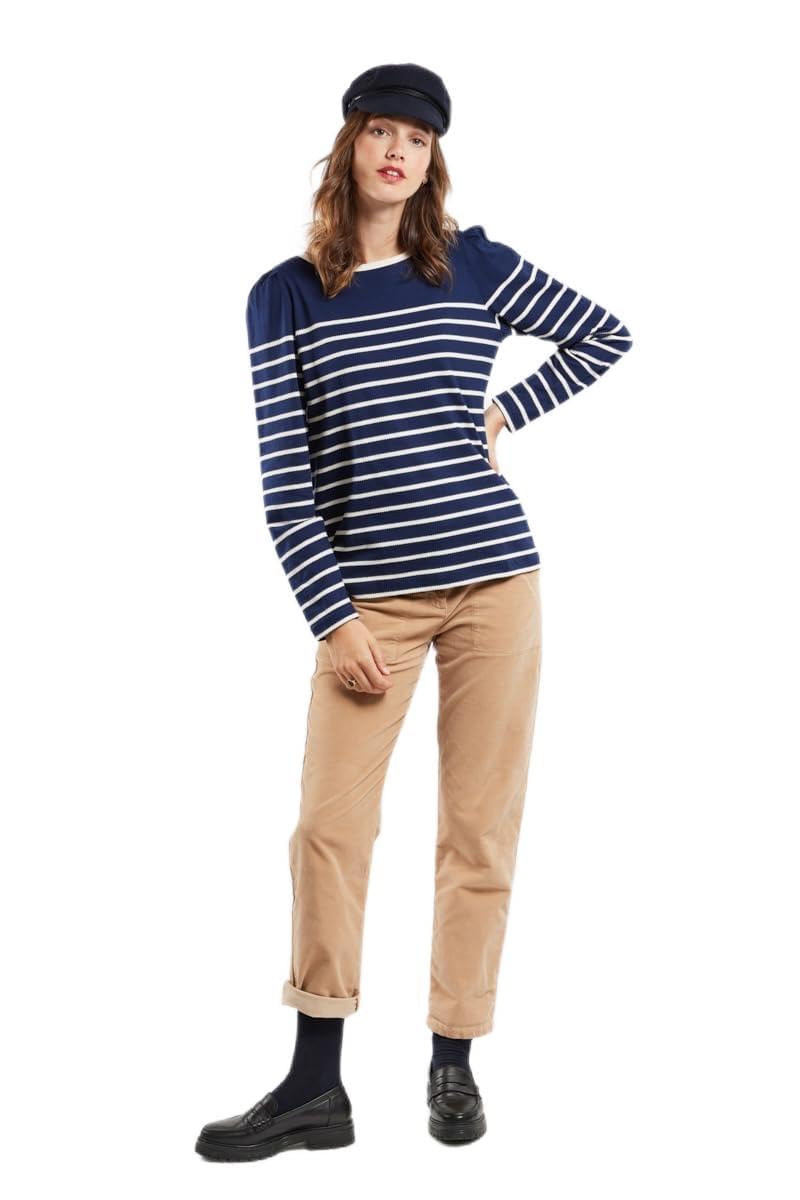 Armor Lux Striped Fantasy Striped Light Cotton, Seal/Nature, M