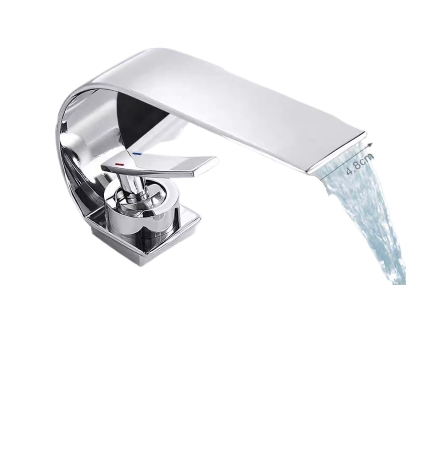 Mitigeur de lavabo incurvé en acier inoxydable contre les éclaboussures