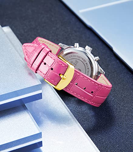 BINLUN Leather Watch Band Genuine Calfskin Replacement Watch Strap Quick Release Crocodile Pattern 10 Colors 13 Sizes for Men Women(10mm,12mm,14mm,16mm,17mm,18mm,19mm,20mm,21mm,22mm,23mm,24mm)4