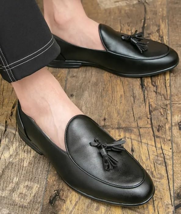 Men's Dress Leather Loafers, Business Moccasin Shoes, Slip-On, Casual, Driving, Comfortable, Party, Wedding2