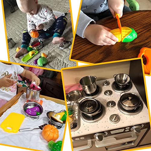 35 Pcs Küchenspielzeug Zubehör für Kinder, XXX Spielzeug Kinderküche Rollenspiele Kochgeschirr Küche Küchenzubehör… – Bild 6