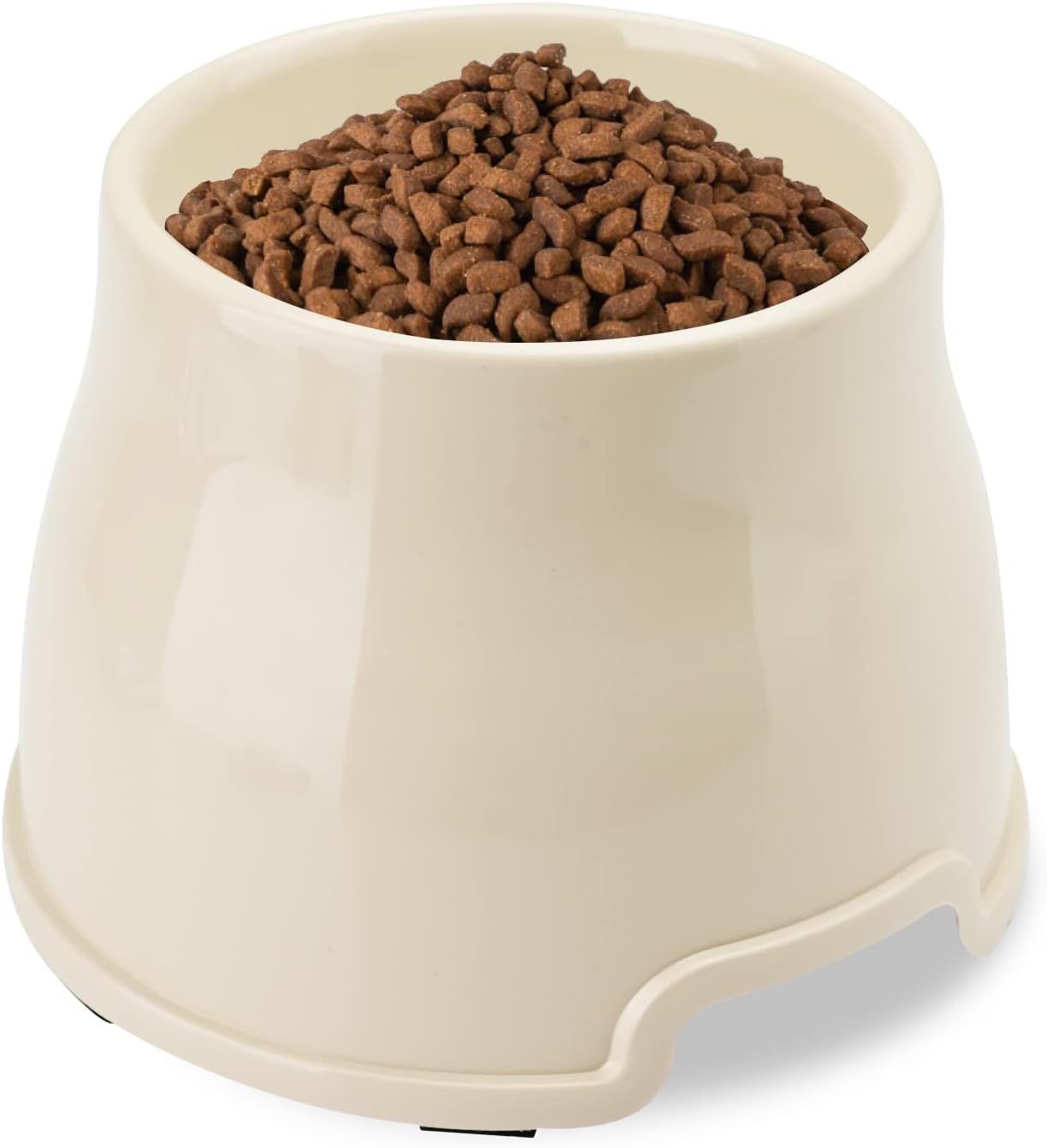 Cuenco para Perros de Orejas largas, Cuenco para Perros Spaniel, Cuenco Elevado de alimentación para Mascotas para Alimentos y Agua, Cuenco Alto Antideslizante, Cuenco Elevado (L, Blanco)