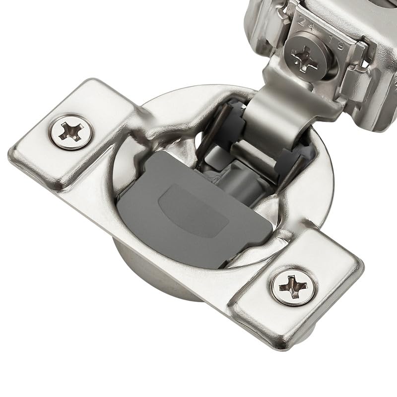 Image of 60 Pack 30 Pair 1 inch Overlay Soft Close Hinges for Kitchen Cabinet Hinges Satin Nickel Hidden Hinges Stainless Steel Concealed Hinge self Closing