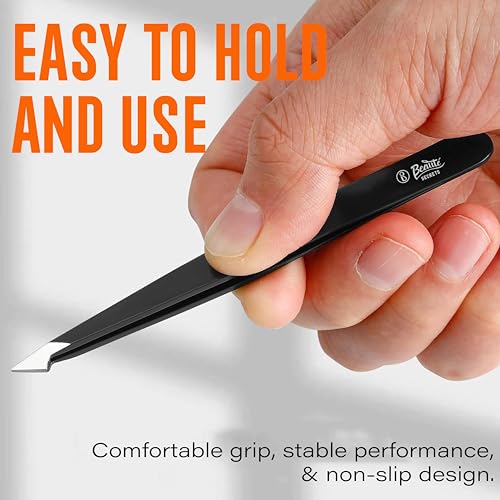 Image of Beaute Secrets 6PCS Professional Eyebrow Tweezers Set for Women and Men, Premium Stainless Steel Tweezer Kit, Best Tweezers Precision for Ingrown Hair, Facial Hair, Eyebrows Plucking