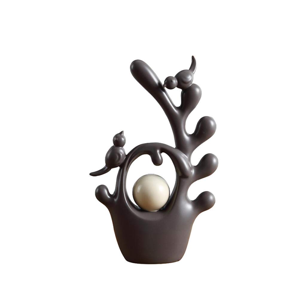 Decorazione creativa per la casa moderna per la casa, statuetta per ufficio, statuetta di animali in ceramica, statuette di animali in ceramica, per soggiorno, armadio, scrivania, uccelli, cervi,