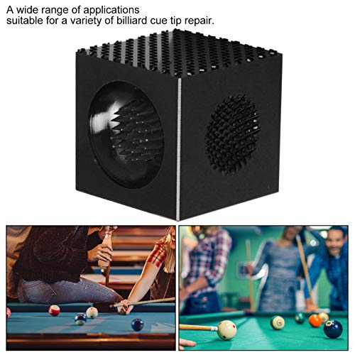 Keenso Cue Tip Shaper, Multipurpose Billiard Pool Cue Tip Pick Sander Portable Snooker Repair Tool Accessories(black) - Image 4
