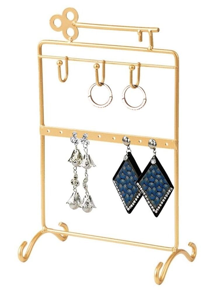 MARGOUNMARGOUN Earrings Organizer Jewelry Display Iron Stand Gold Uae | 20X15X5 Cm Gold