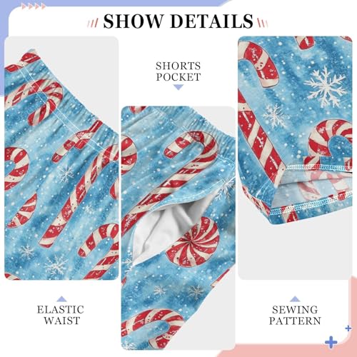 Pajama Pants Christmas Candy Canes PJ Bottoms Sleepwear Lounge Sleep Pant with Pockets4
