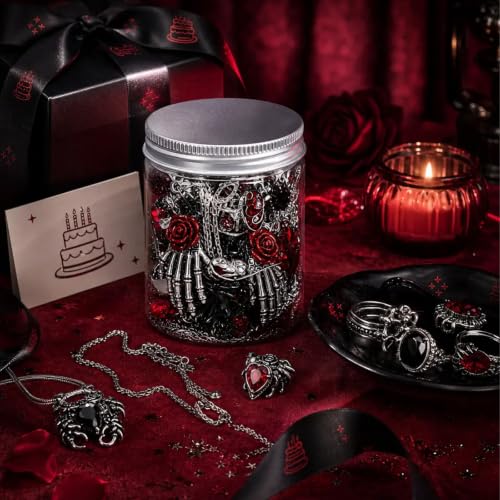 Image of SMUOBT Mystery Jewelry Jar Bundle - Surprise Vintage Jewelry Box for Women,Gift Jewelry Set (Necklace, Earrings, Rings,Kracelet,Keychain) - Unique Birthday Gift for Women