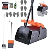 Pooper Scooper with 85 Bags & Swivel Box, 46-Inch Adjustable Long Handle and Rake, Heavy Duty Poop Scooper for Large Medium Small Dogs, Yard Lawn Kennel Waste Cleanup Tool