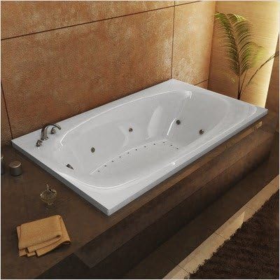 St. Kitts 36 x 72 x 23" Rectangular Air and Whirlpool Jetted Bathtub Color/Trim / Tile Flange / Front Skirt / Drain: White / Polished Chrome / No / No / Left