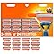 24Pcs Premium Razor Blades for Men compatible gillette fusion 5 blades refills -5-Layer Stainless Steel Refills Compatible with Fusion 5 Style Razors,Smooth Shaving Replacement Cartridges Value Pac