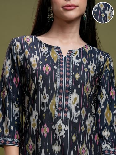 Image of Vishudh Women's Kurta | Regular Fit | Trendy Ethnic Top for Everyday Comfort
