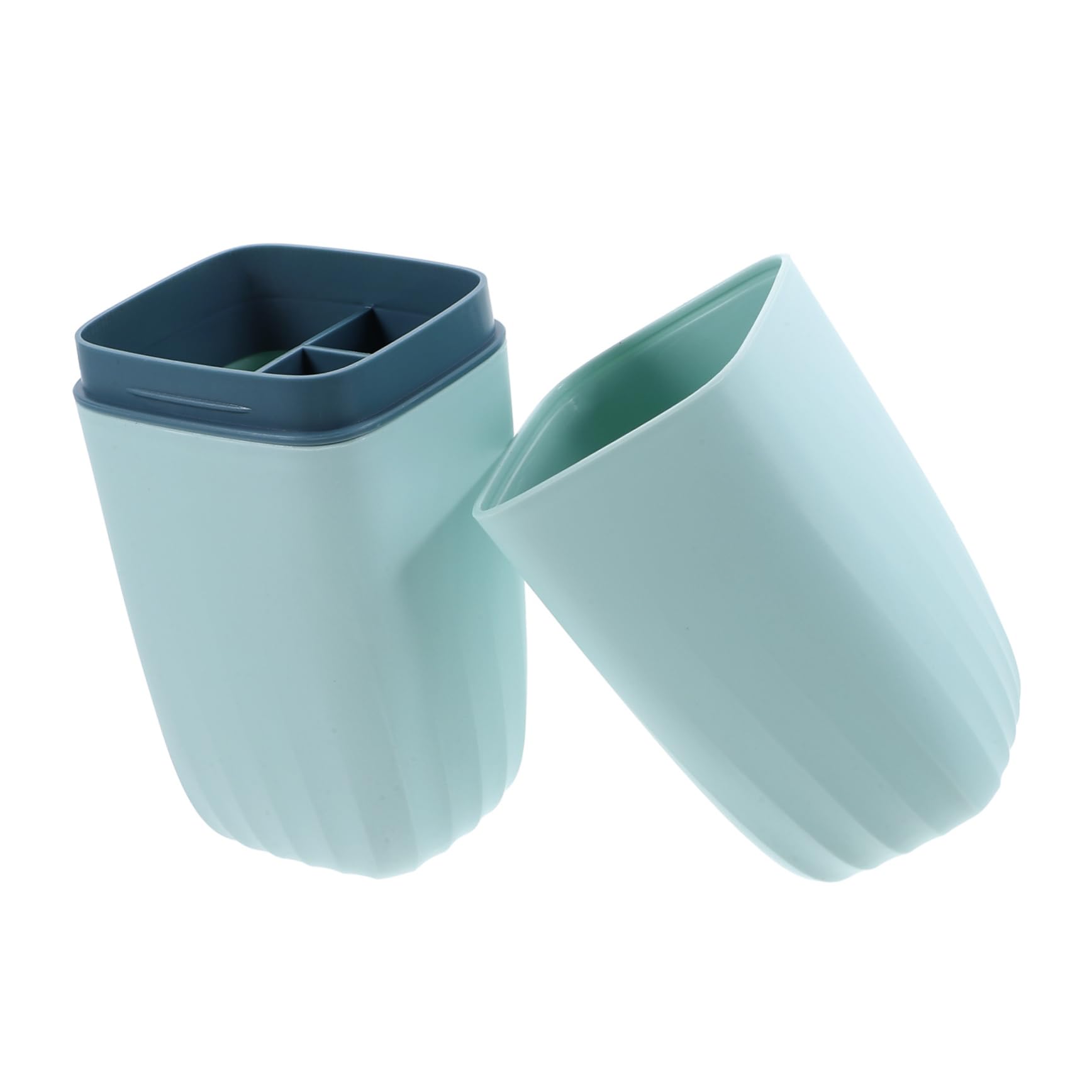 Healvian 5pezzi Porta Spazzolino Da Viaggio Con Contenitore Per Dentifricio Pratico e Compatto Per Viaggi Campeggio e Uso Quotidiano Design Semplice e Resistente