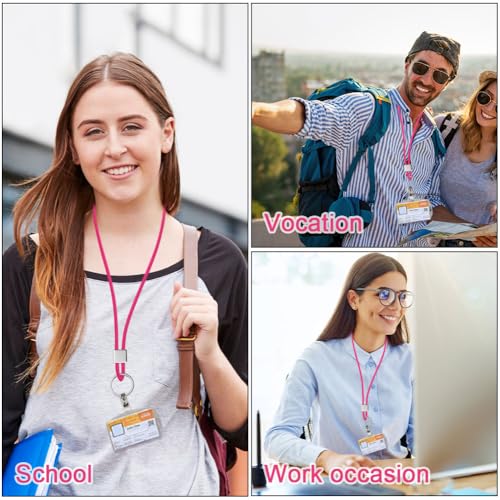 Vicloon Schlüsselband, Nylon Lanyards mit karabiner, Schlüsselbänder Umhängebänder mit Drehbarem Metallclip Abnehmbare Neck Lanyard Langes Handgelenk Paracord Schlüsselanhänger